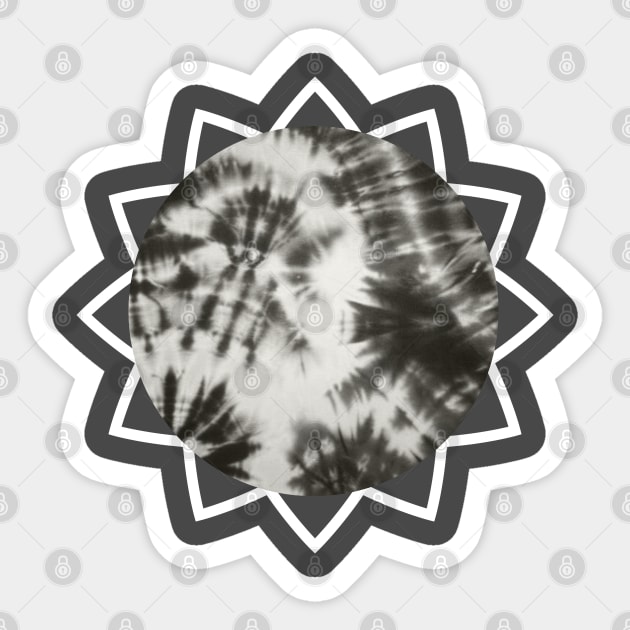 Grey scale tie-dye pattern Sticker by Apparels2022